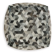 Albermarle - Gray / Brown - Pouf - JaxCo Furniture
