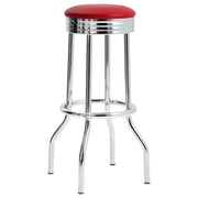Retro - Upholstered Metal Swivel Bar Stool (Set of 2) - JaxCo Furniture
