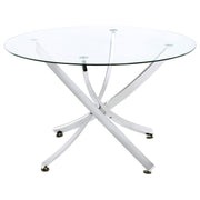 Beckham - Round Glass Top Dining Table - JaxCo Furniture