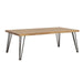 Zander - Rectangular Wood Top Coffee Table - Natural Brown - JaxCo Furniture