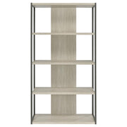 Loomis - 72" 4-Shelf Bookshelf - Whitewashed Gray - JaxCo Furniture