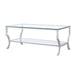 Saide - Rectangular Glass Top Coffee Table - Chrome - JaxCo Furniture