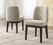 Burkhaus - Beige / Dark Brown - Dining UPH Side Chair (Set of 2) - JaxCo Furniture