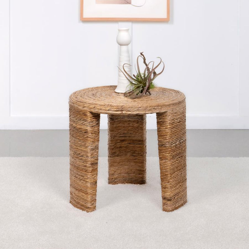 Artina - Woven Rattan Round Table - JaxCo Furniture