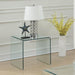 Ripley - Squared Tempered Bent Glass Side End Table - Clear - JaxCo Furniture