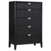 Brookmead - 5-Drawer Bedroom Chest - Black - JaxCo Furniture