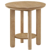 Ottowa - Round Wood Table With Shelf - JaxCo Furniture