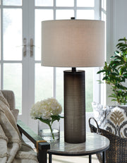 Dingerly - Brown - Glass Table Lamp - JaxCo Furniture