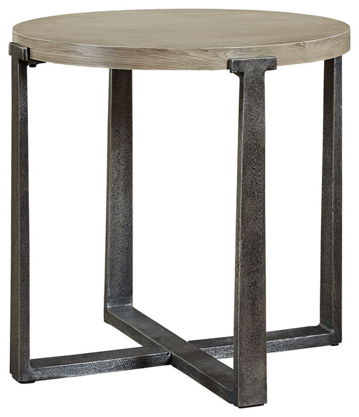 Dalenville - Gray - Round End Table - JaxCo Furniture