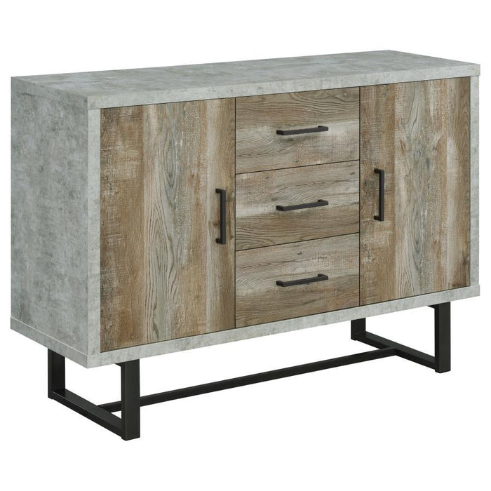 Abelardo - 3-Drawer Engineered Wood Cabinet - Weathered Oak - JaxCo Furniture