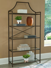 Bernonly - Antique Bronze Finish - Bookcase - JaxCo Furniture