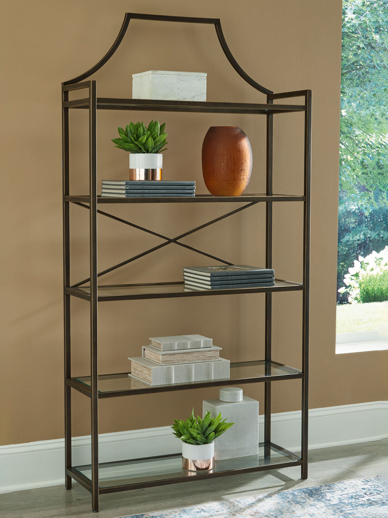 Bernonly - Antique Bronze Finish - Bookcase - JaxCo Furniture