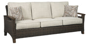 Paradise - Medium Brown - Sofa with Cushion - JaxCo Furniture