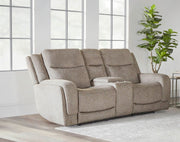 Penfield - Power Zero G Console Loveseat With Heat, Massage & Speaker P3 - Frappe - JaxCo Furniture