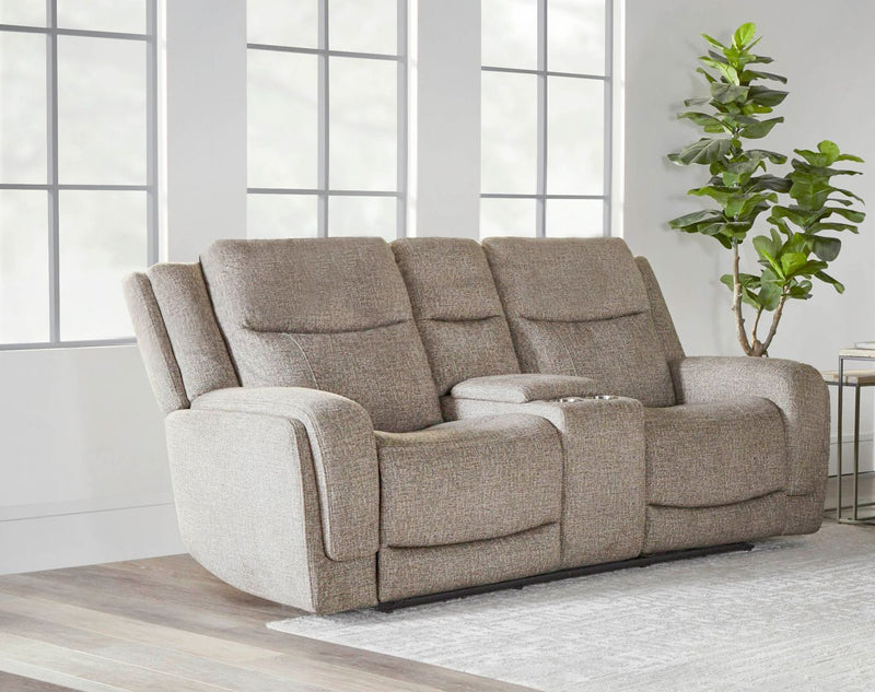 Penfield - Power Zero G Console Loveseat With Heat, Massage & Speaker P3 - Frappe - JaxCo Furniture