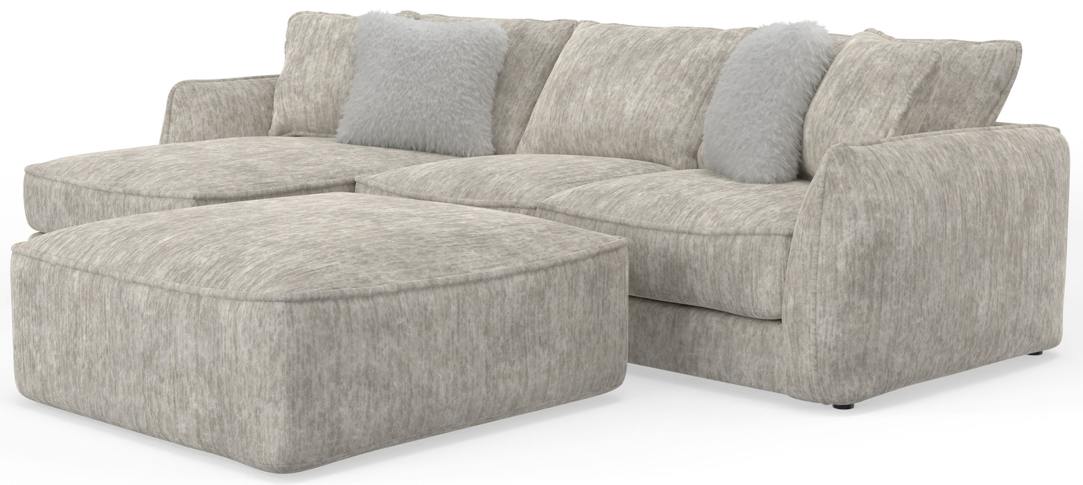 Bucktown - 2 Piece Sofa / Chaise With Extra Thick Cuddler Seat Cushions & Cocktail Ottoman - JaxCo Furniture