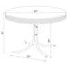 Retro - Round Wood Top Dining Table - White And Chrome - JaxCo Furniture