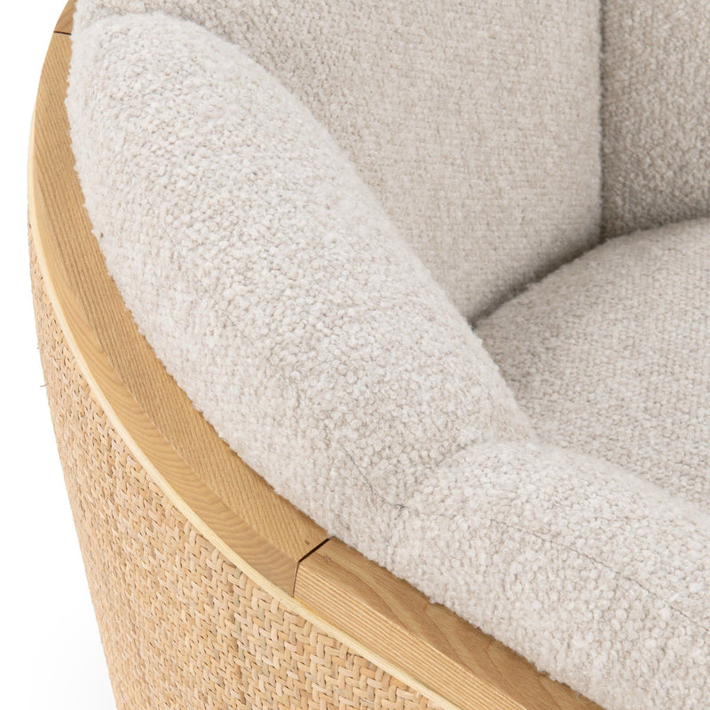 Daisy - Upholstered Swivel Chair - Coastal Sand - JaxCo Furniture