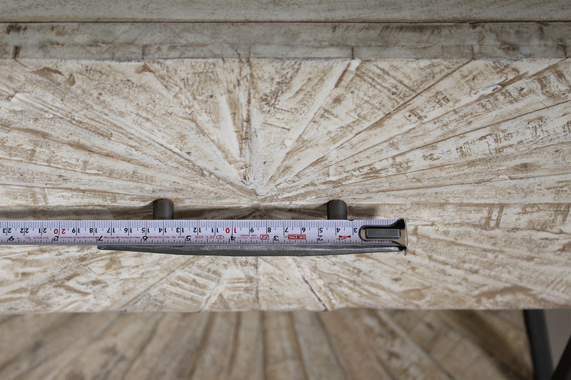 Crossings Monaco - Chairside Nesting Table - Weathered Blanc - JaxCo Furniture