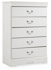 Anarasia - White - Five Drawer Chest - JaxCo Furniture