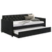 Kendall - Upholstered Twin Daybed With Trundle - Black - JaxCo Furniture