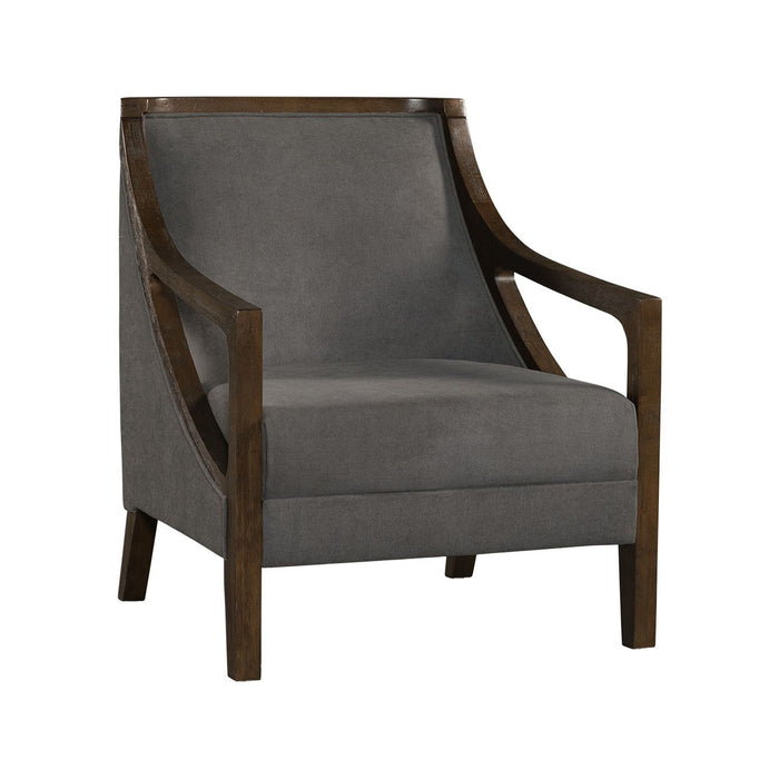 Hopkins - Accent Chair With Brown Frame - JaxCo Furniture