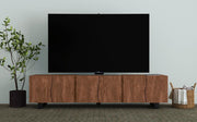 Trask - Wood TV Stand Media Console - Mango Brown - JaxCo Furniture