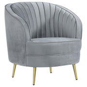 Sophia - Upholstered Channel Tufted Barrel Accent Chair - JaxCo Furniture