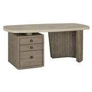 Angus - Solid Wood Desk - Distressed Gray / Antique White - JaxCo Furniture