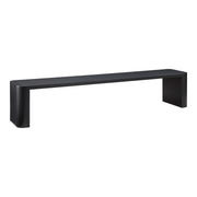 Post - Large Oak Dining Bench - Black - JaxCo Furniture
