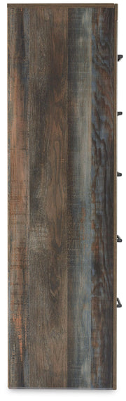 Drystan - Brown / Beige - Five Drawer Chest - JaxCo Furniture