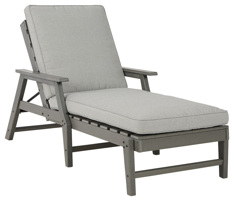 Visola - Gray - Chaise Lounge with Cushion - JaxCo Furniture