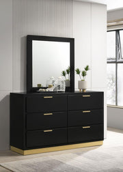 Caraway - 6-Drawer Bedroom Dresser With Mirror - JaxCo Furniture
