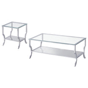 Saide - Glass Top Coffee And End Table Set - JaxCo Furniture