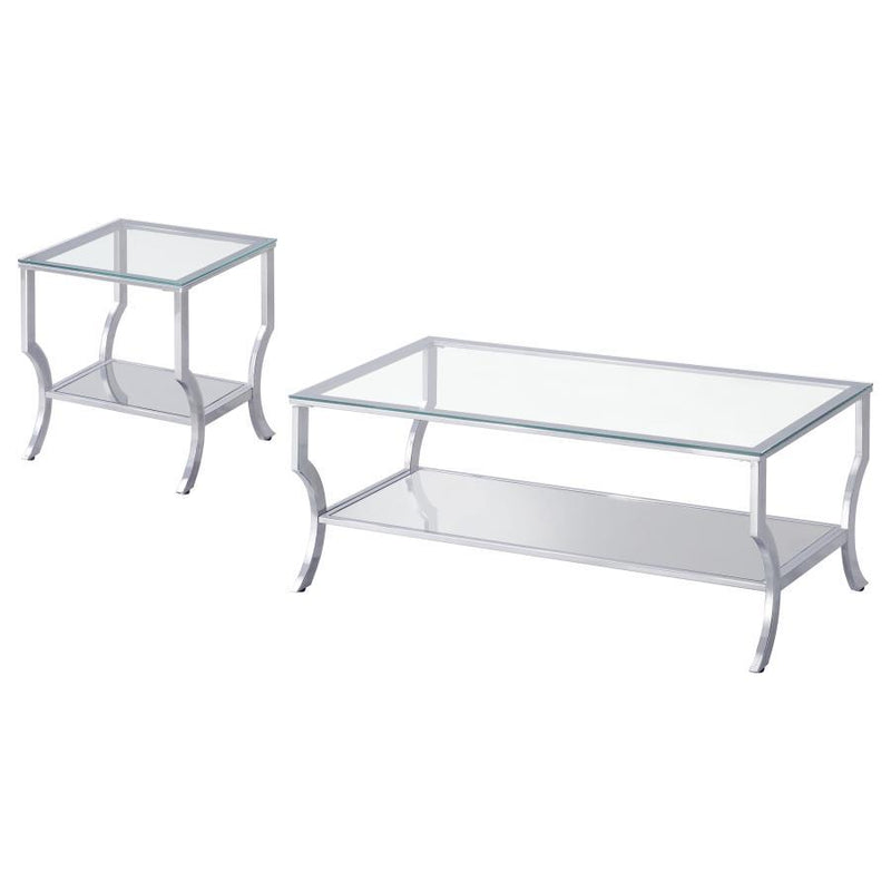 Saide - Glass Top Coffee And End Table Set - JaxCo Furniture