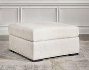 Chessington - Ivory - Oversized Accent Ottoman - JaxCo Furniture