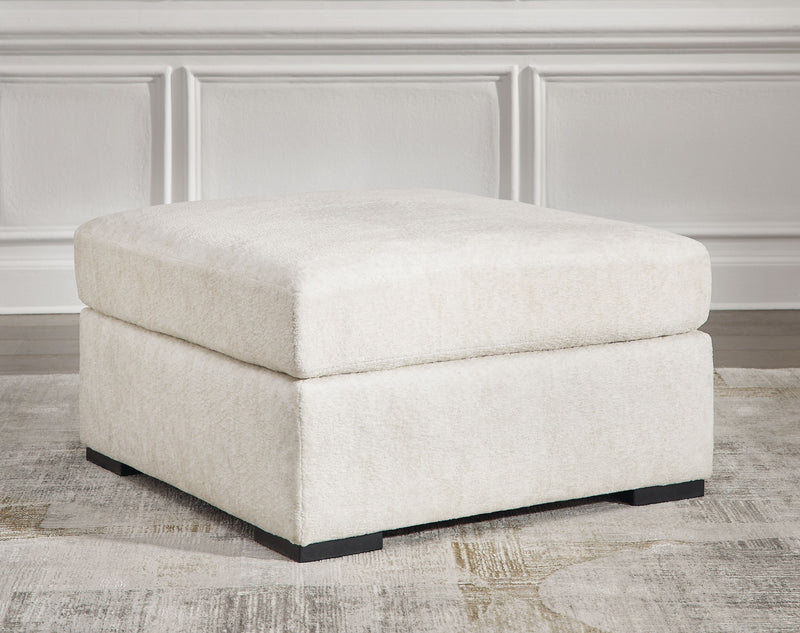 Chessington - Ivory - Oversized Accent Ottoman - JaxCo Furniture