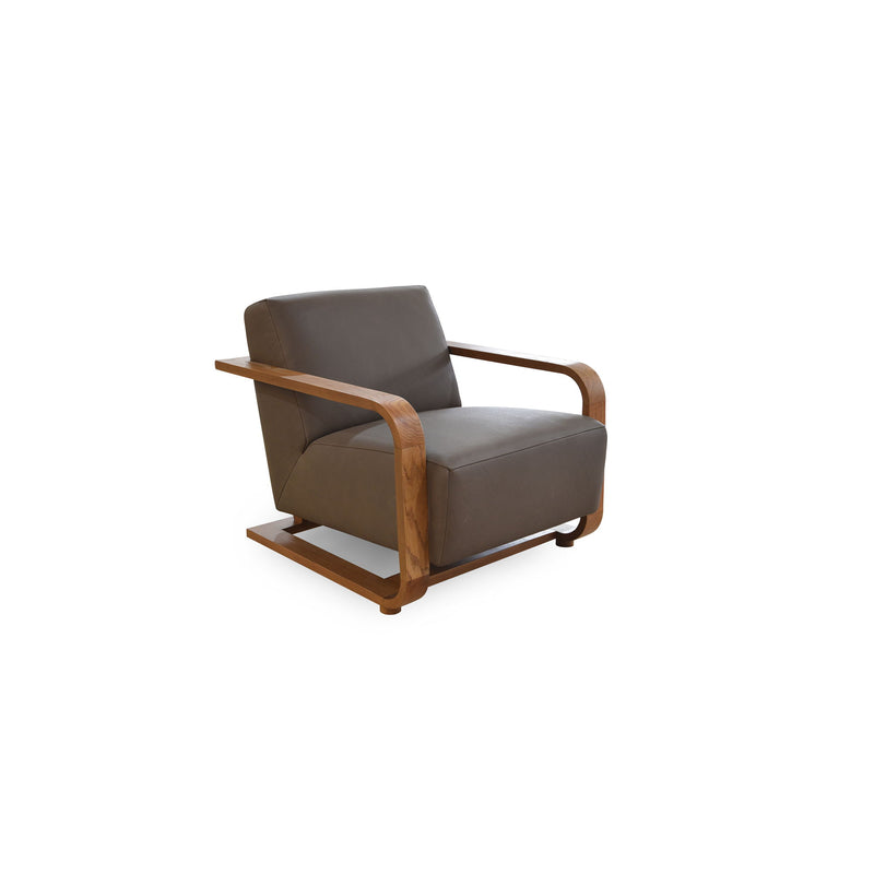 Eckersley - Lounge Chair - Cool Brown - JaxCo Furniture