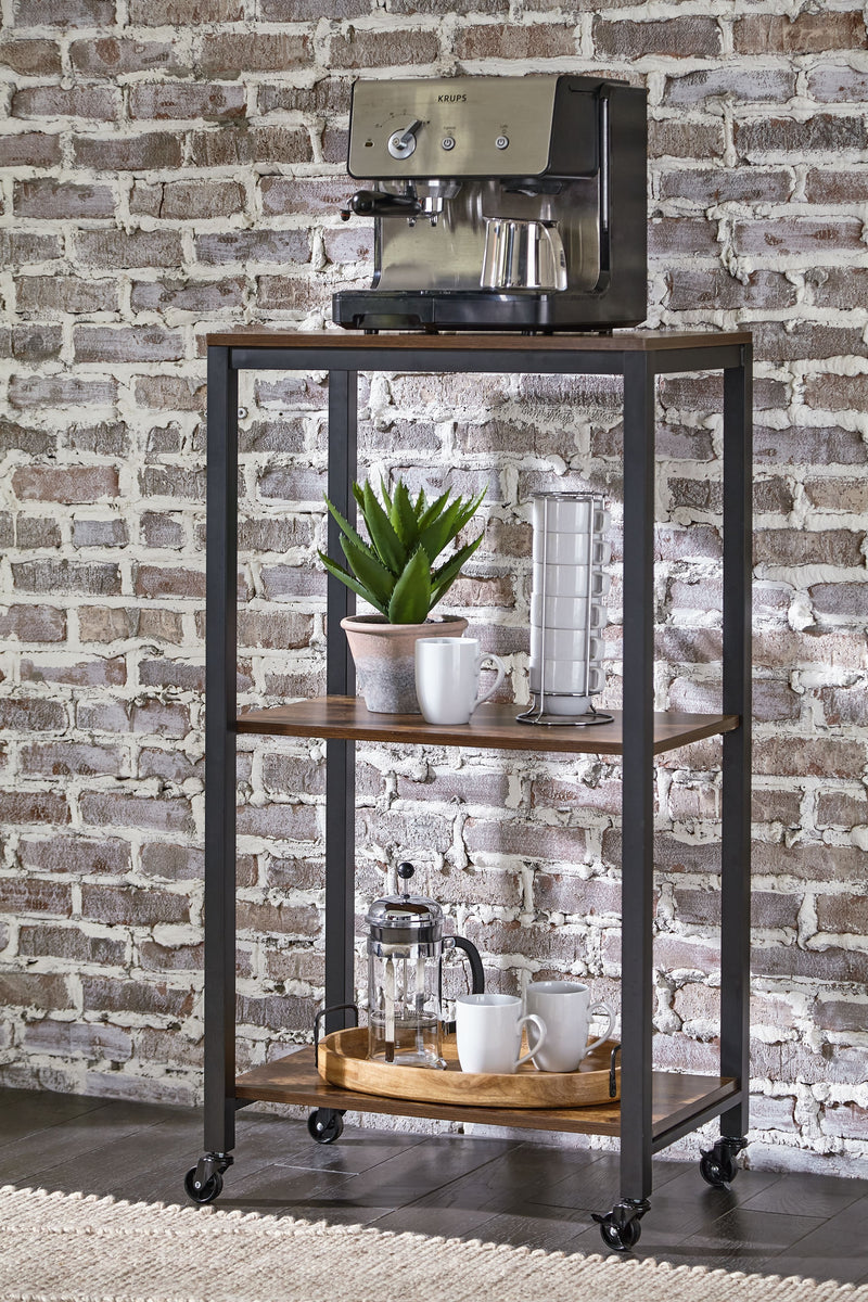 Bevinfield - Brown / Black - Bar Cart - JaxCo Furniture