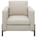 Tilly - Upholstered Track Arm Accent Chair - Oatmeal - JaxCo Furniture