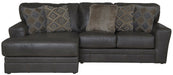 Denali - Italian Leather Match Sectional - JaxCo Furniture