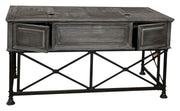 Gramercy Park - Writing Desk With Lateral File - Vintage Burnished Smoke - JaxCo Furniture