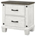 Lilith - 2-Drawer Nightstand - Distressed White - JaxCo Furniture