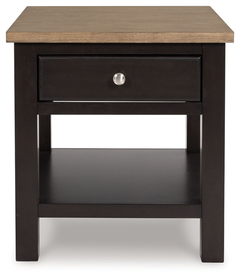 Drazmine - Brown - Rectangular End Table - JaxCo Furniture