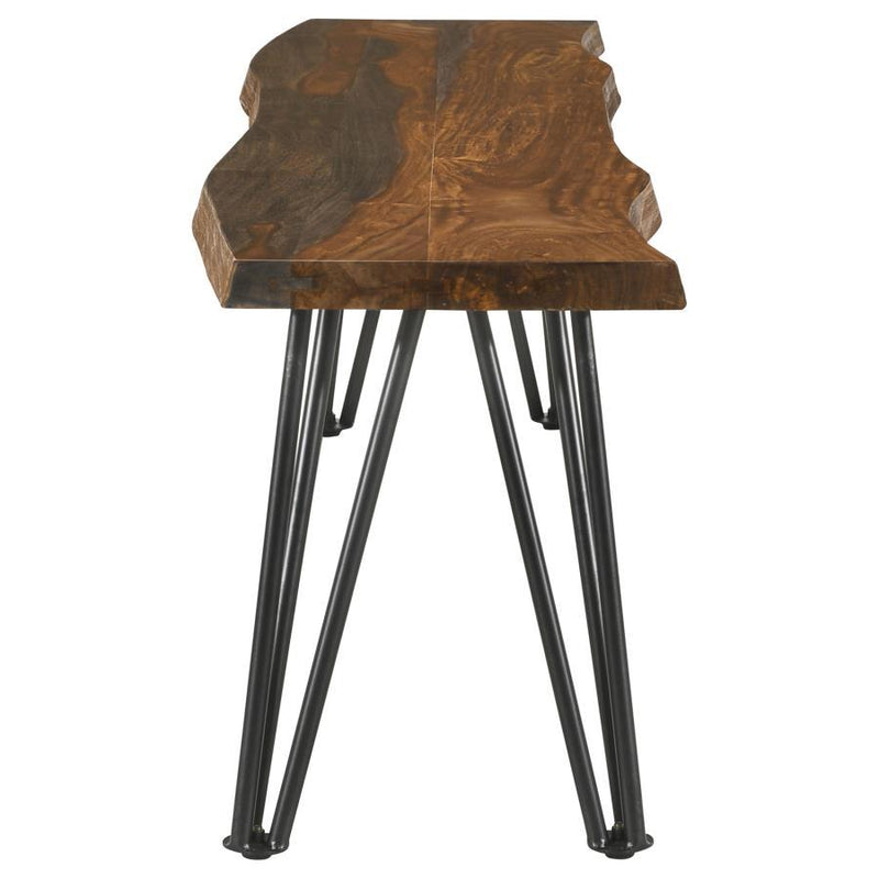 Neve - Live Edge Wood Dining Bench Hairpin Legs - Gray Sheesham - JaxCo Furniture