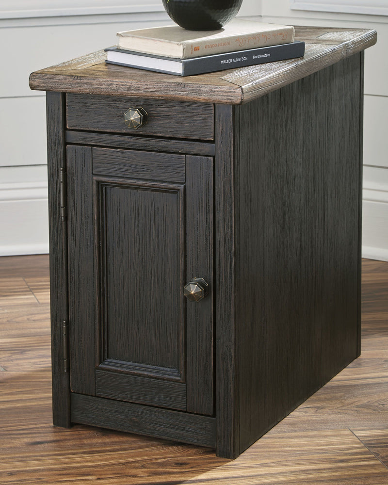 Tyler - Grayish Brown / Black - Chair Side End Table - JaxCo Furniture