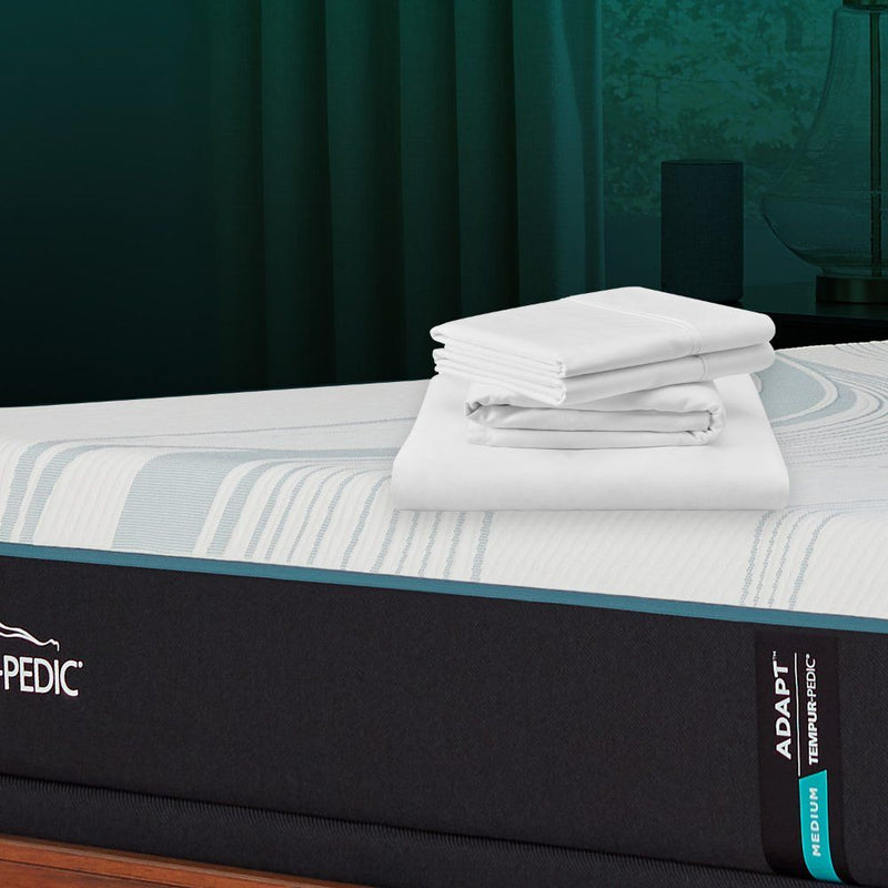 Tempur-Adapt - Tempur-Adapt Luxe Egyptian Cotton Sheets - White - JaxCo Furniture