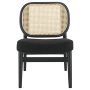 Rayo - Rattan Cane Back Accent Chair With Padded Seat - JaxCo Furniture