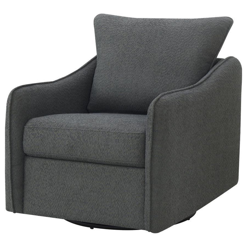 Madia - Upholstered Sloped Arm Swivel Glider Chair - JaxCo Furniture