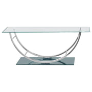 Danville - Rectangular U-Shaped Glass Top Table - JaxCo Furniture